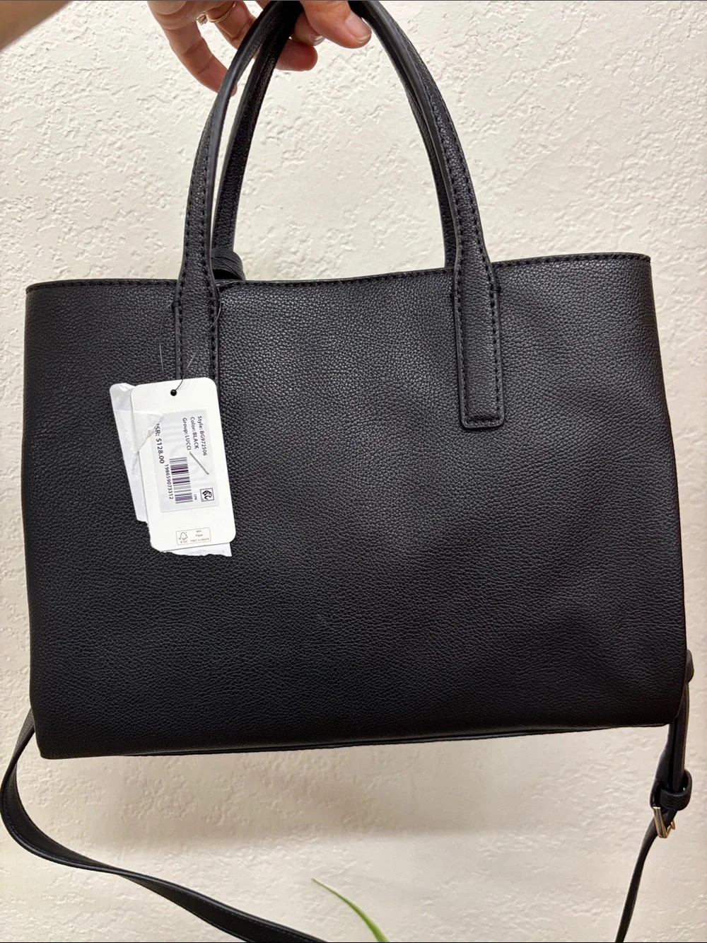 Guess lucci medium girlfriend Satchel black with Floral Charm